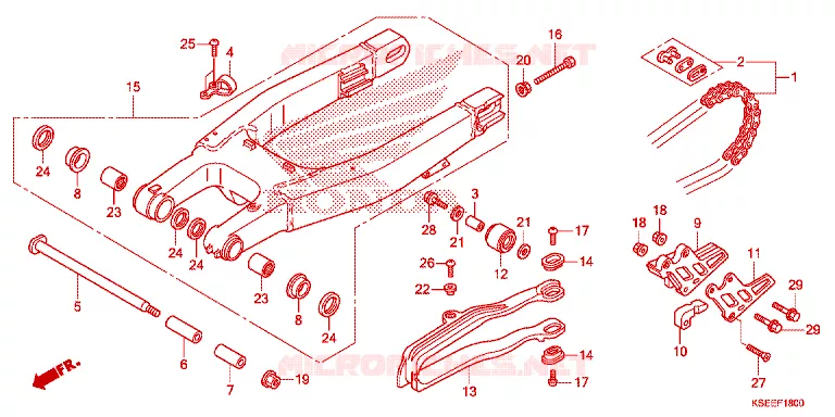 BRAS OSCILLANT Honda MOTO 150 CRF 2013  CRF150RD