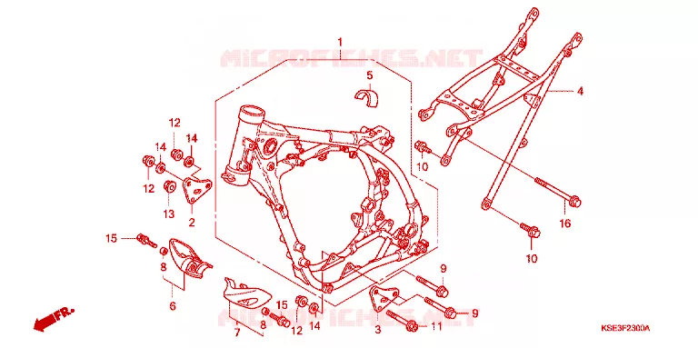 CADRE Honda MOTO 150 CRF 2012  CRF150RC