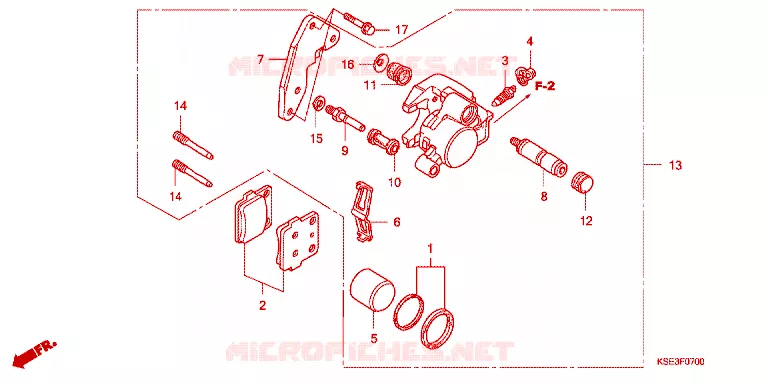 ETRIER DE FREIN AVANT Honda MOTO 150 CRF 2012  CRF150RC