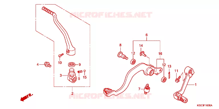 PEDALE - KICK Honda MOTO 150 CRF 2012  CRF150RC