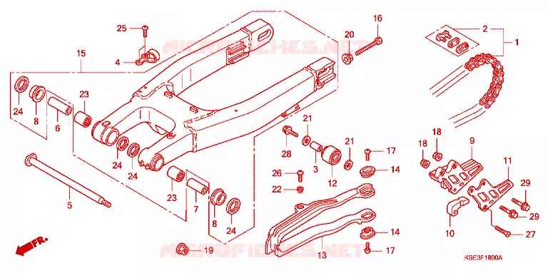 BRAS OSCILLANT Honda MOTO 150 CRF 2012  CRF150RC