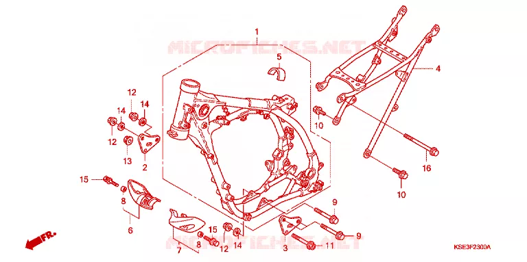 CADRE Honda MOTO 150 CRF 2012  CRF150RC
