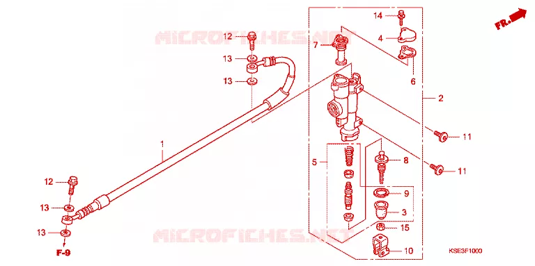 MAITRE-CYLINDRE DE FREIN ARRIERE Honda MOTO 150 CRF 2012  CRF150RC