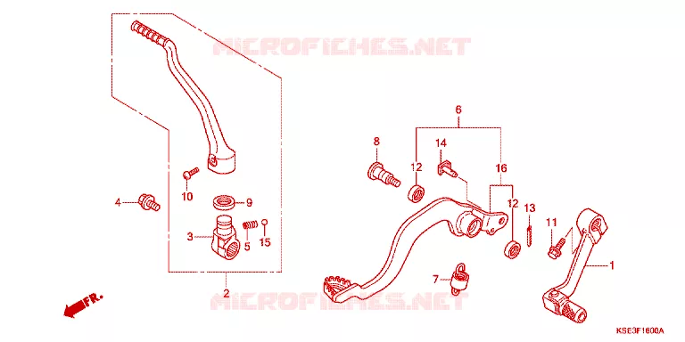 PEDALE - KICK Honda MOTO 150 CRF 2012  CRF150RC