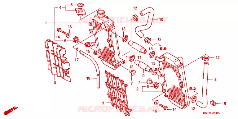 RADIATEUR Honda MOTO 150 CRF 2012  CRF150RC