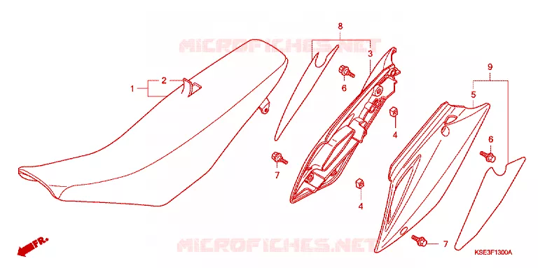 SELLE - CARENAGE Honda MOTO 150 CRF 2012  CRF150RC