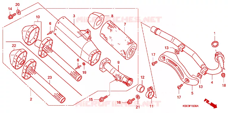 SILENCIEUX D'ECHAPPEMENT Honda MOTO 150 CRF 2012  CRF150RC