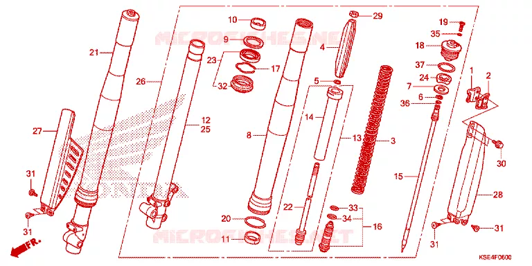FOURCHE Honda MOTO 150 CRF 2007  CRF150R7