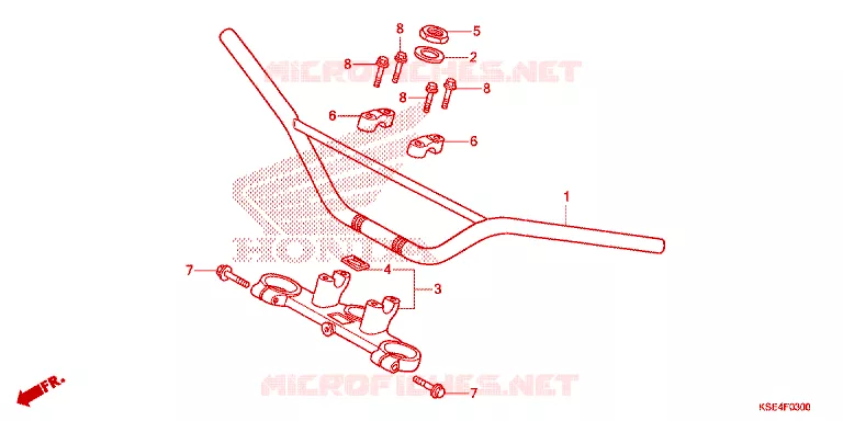 GUIDON - TE DE FOURCHE Honda MOTO 150 CRF 2007  CRF150R7