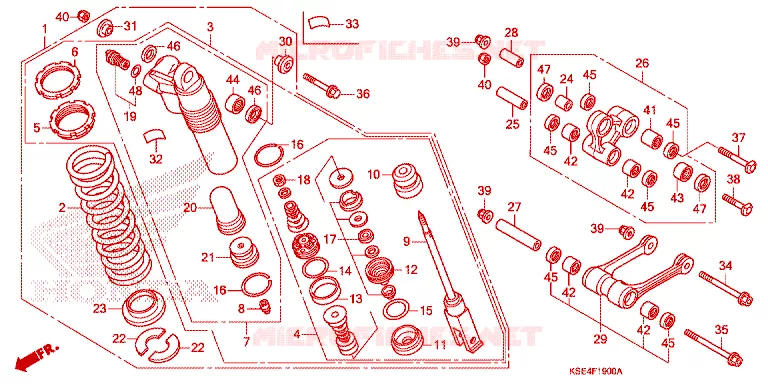 AMORTISSEUR ARRIERE Honda MOTO 150 CRF 2007  CRF150RB7