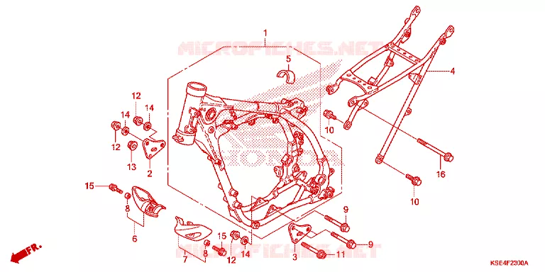 CADRE Honda MOTO 150 CRF 2007  CRF150RB7