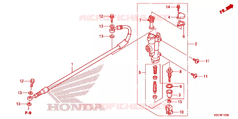 MAITRE-CYLINDRE DE FREIN ARRIERE Honda MOTO 150 CRF 2007  CRF150RB7