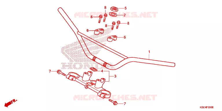 GUIDON - TE DE FOURCHE Honda MOTO 150 CRF 2009  CRF150R9