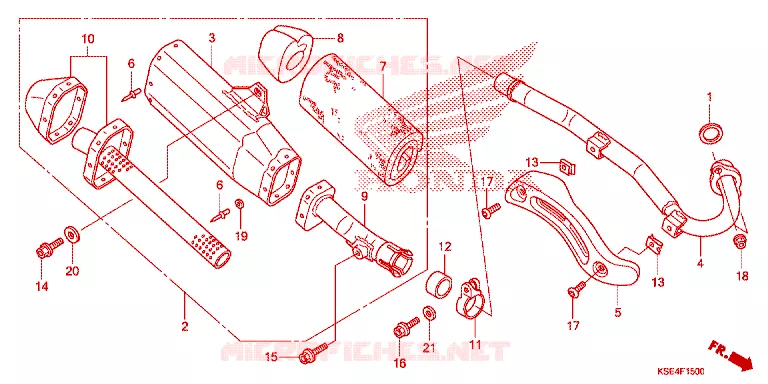 SILENCIEUX D'ECHAPPEMENT Honda MOTO 150 CRF 2009  CRF150R9