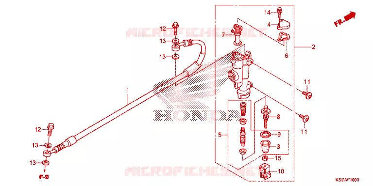 MAITRE-CYLINDRE DE FREIN ARRIERE Honda MOTO 150 CRF 2014  CRF150RBE