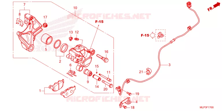 ETRIER DE FREIN ARRIERE Honda MOTO 500 CL 2024  CL500AP