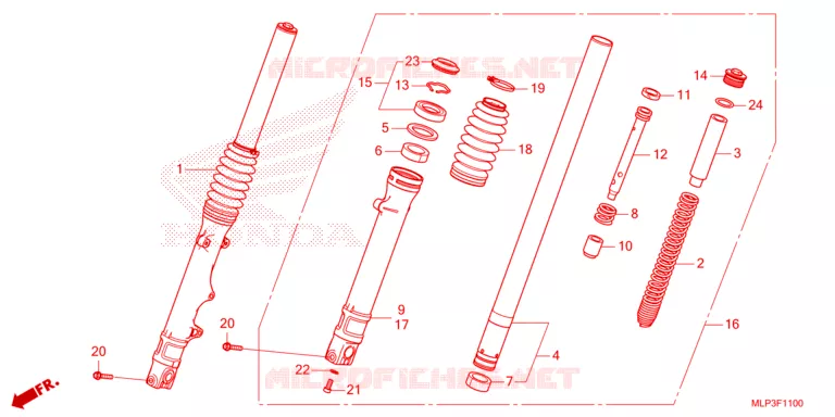 FOURCHE Honda MOTO 500 CL 2024  CL500AP