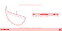 COUVERCLE LATERAL ARRIERE (STRIPE) pour Honda CL 500 de 2023