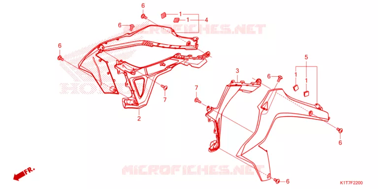 OUIES DE RADIATEUR Honda MOTO 250 CRF 2023  CRF250LAP