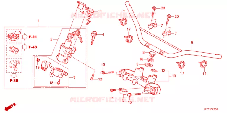GUIDON - TE DE FOURCHE Honda MOTO 250 CRF 2024  CRF250LDAP