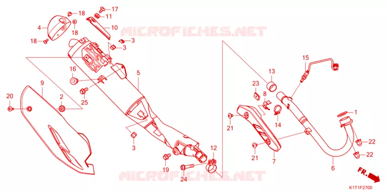 SILENCIEUX D'ECHAPPEMENT Honda MOTO 250 CRF 2023  CRF250LDAP