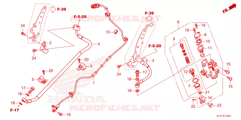 MAITRE CYLINDRE DE FREIN ARRIERE Honda MOTO 250 CRF 2023  CRF250LRAP