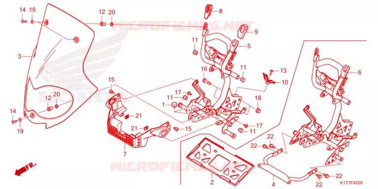 PARE-BRISE Honda MOTO 250 CRF 2023  CRF250LRAP