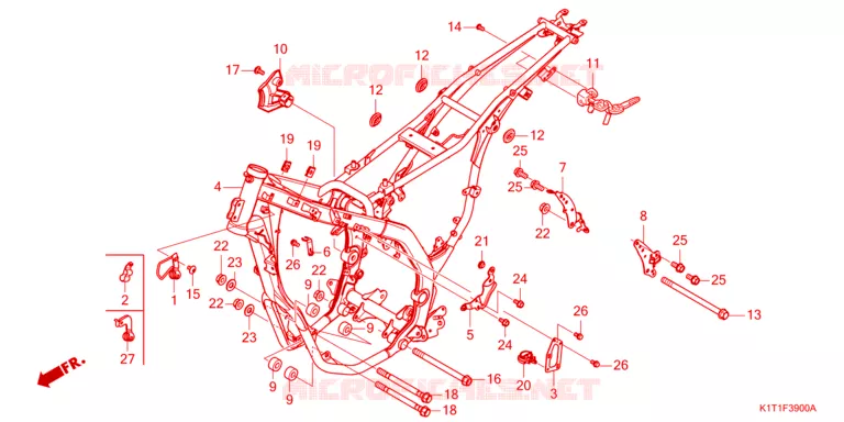 CADRE Honda MOTO 250 CRF 2024  CRF250LRDP