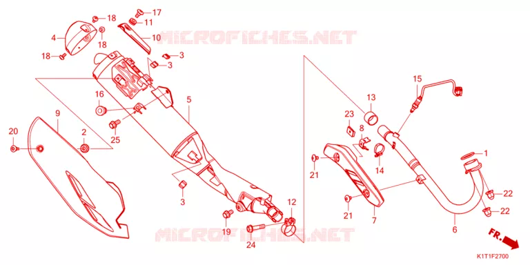 SILENCIEUX D'ECHAPPEMENT Honda MOTO 250 CRF 2024  CRF250LRDP