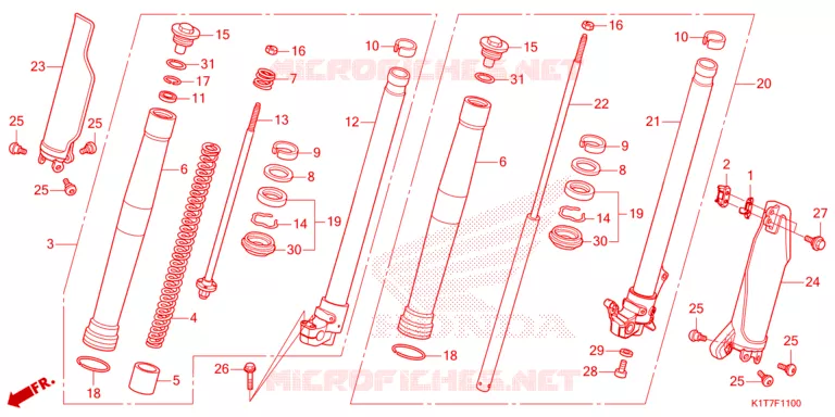 FOURCHE Honda MOTO 300 CRF 2023  CRF300LAP