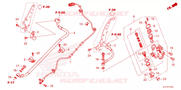 MAITRE CYLINDRE DE FREIN ARRIERE Honda MOTO 300 CRF 2023  CRF300LAP