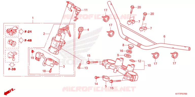 GUIDON - TE DE FOURCHE Honda MOTO 300 CRF 2023  CRF300LAP