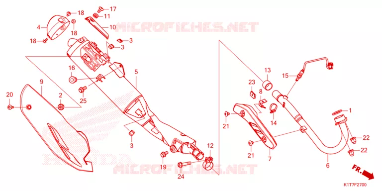 SILENCIEUX D'ECHAPPEMENT Honda MOTO 300 CRF 2023  CRF300LAP