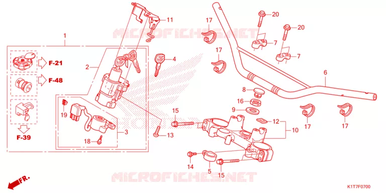 GUIDON - TE DE FOURCHE Honda MOTO 300 CRF 2023  CRF300LAP