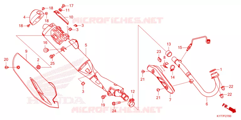 SILENCIEUX D'ECHAPPEMENT Honda MOTO 300 CRF 2023  CRF300LAP