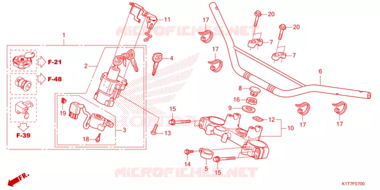 GUIDON - TE DE FOURCHE Honda MOTO 300 CRF 2024  CRF300LP