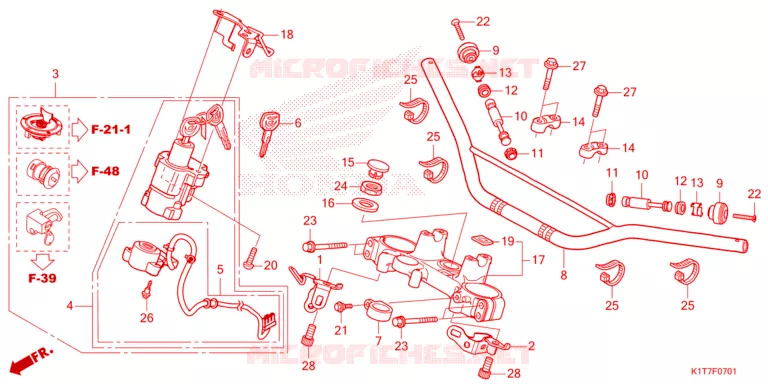 GUIDON - TE DE FOURCHE Honda MOTO 300 CRF 2023  CRF300LRAP