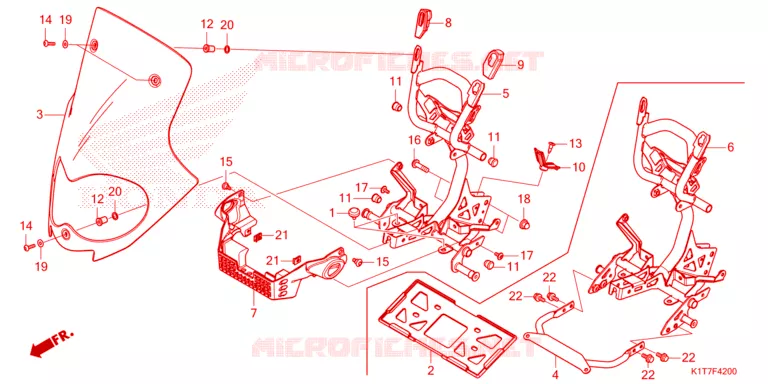 PARE-BRISE Honda MOTO 300 CRF 2023  CRF300LRAP