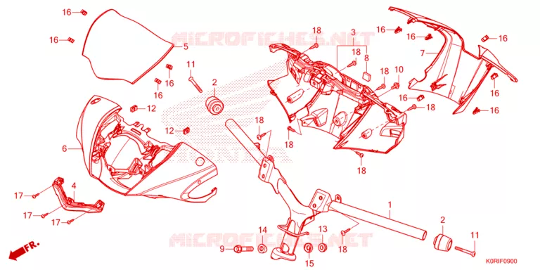 GUIDON - CARENAGE Honda SCOOTER 150 SH 2023  SH150ADP