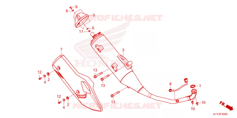 SILENCIEUX D'ECHAPPEMENT Honda SCOOTER 125 PCX 2023  WW125AP
