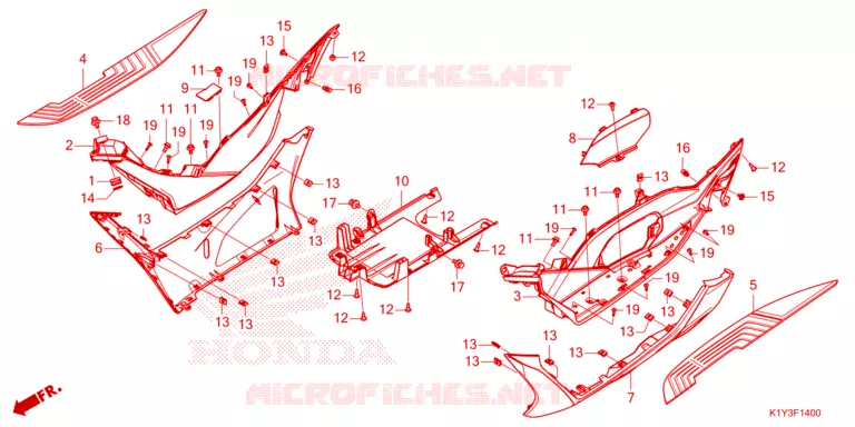 MARCHE PIEDS Honda SCOOTER 125 PCX 2023  WW125AP