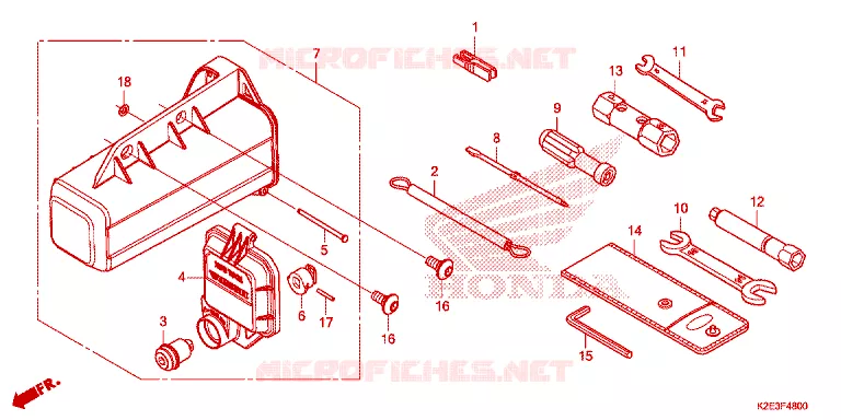 OUTILS - BOITE A OUTILS Honda MOTO 125 CT 2021  CT125AM