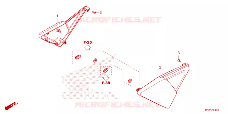COUVERCLES LATERAUX Honda MOTO 250 CL 2023  CL250AP