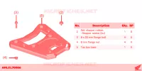 PLATINE TOP CASE 50L pour Honda XL 750 TRANSALP de 2023