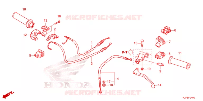 LEVIER DE GUIDON - CABLE - COMMODO Honda MOTO 150 RS 2022  FS150FAP_MA