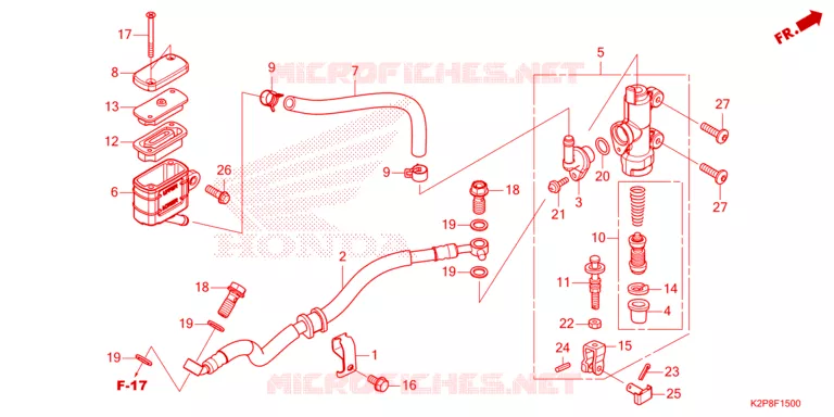 MAITRE CYLINDRE DE FREIN ARRIERE Honda MOTO 150 RS 2023  FS150FAP_MA