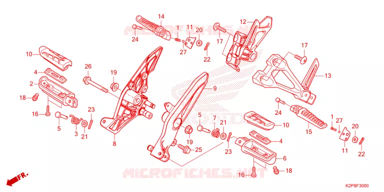 REPOSE PIED Honda MOTO 150 RS 2022  FS150FAP_MA