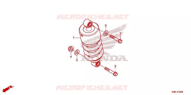 AMORTISSEUR ARRIERE Honda SCOOTER 150 WINNER 2019  FS150FAL_V