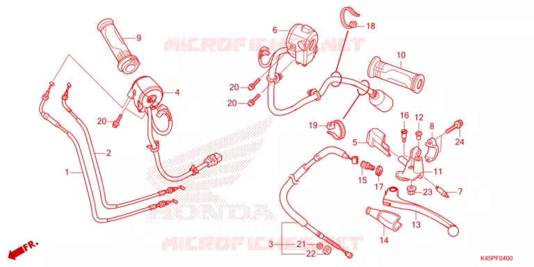 LEVIER DE GUIDON - CABLE - COMMODO Honda MOTO 150 CBR 2023  CBR150RAP_PH
