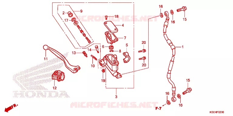 MAITRE CYLINDRE DE FREIN AVANT Honda MOTO 150 CRF 2011  CRF150RB9